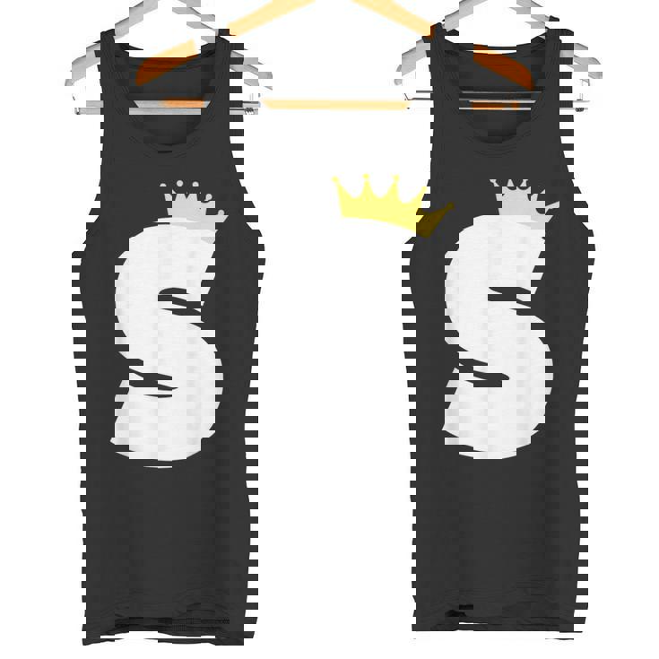 英文字 大文字 アルファベット モノグラム イニシャル キング クイーン クラウン タンクトップ