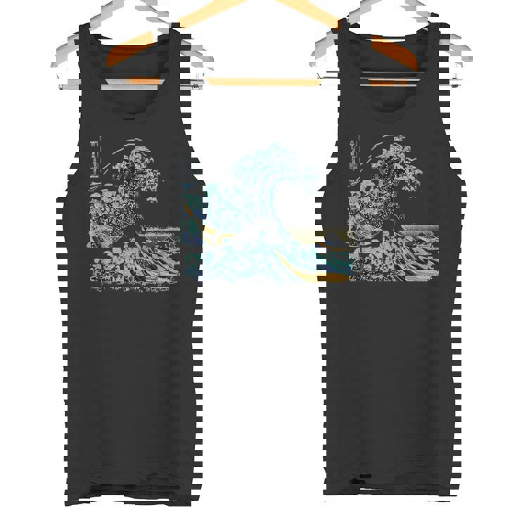 葛飾 北斎 神奈川沖浪裏 有名なヴィンテージアート スタイリッシュ Great Wave Hokusaitylish タンクトップ