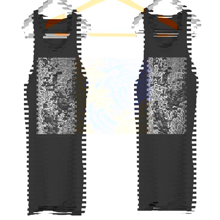 葛飾北斎 男波 タンクトップ