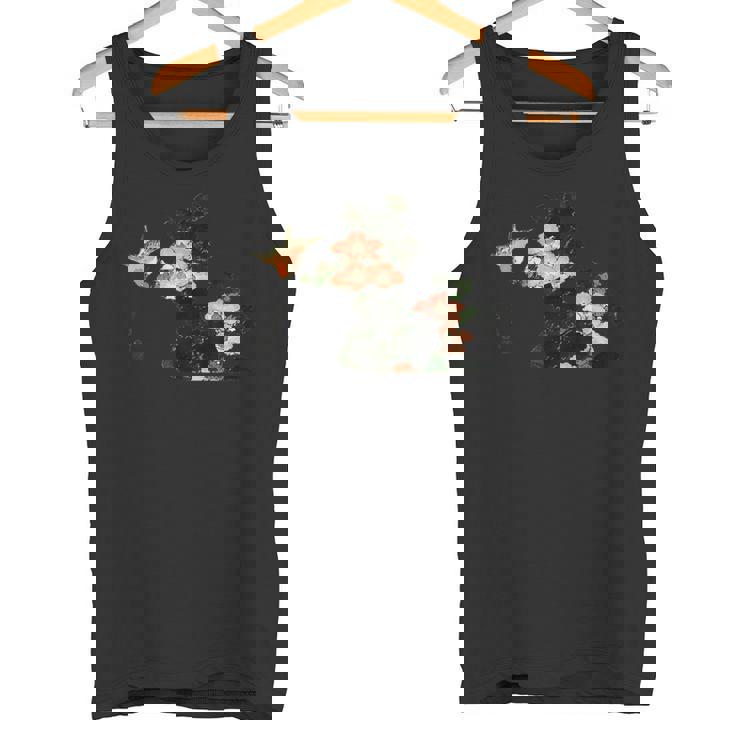 葛飾北斎作「ハイビスカスとスズメ」1830 タンクトップ