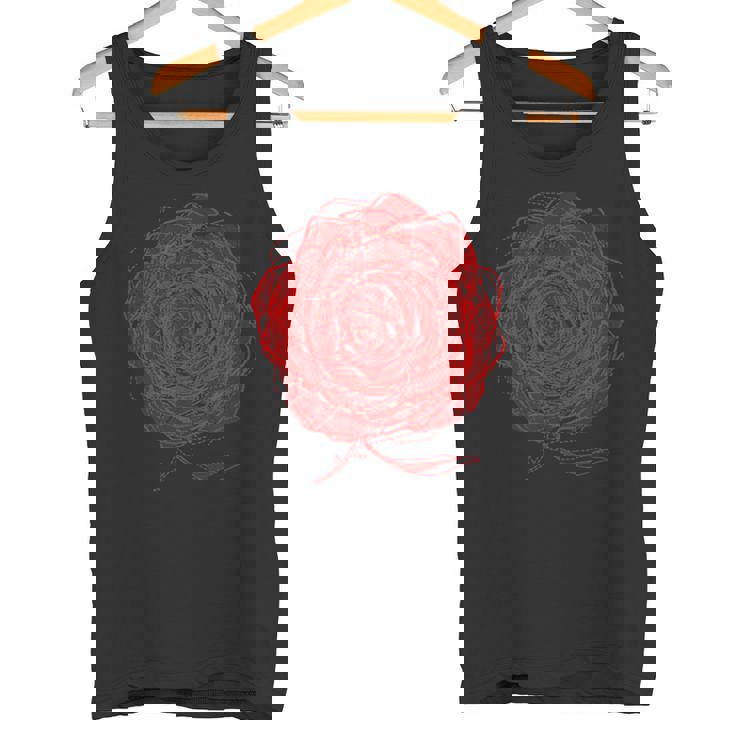 薔薇 花 メンズ レディース 半袖 ロック おしゃれ かっこいい ワイルド 大きいサイズ プリント 黒 ローザス タンクトップ