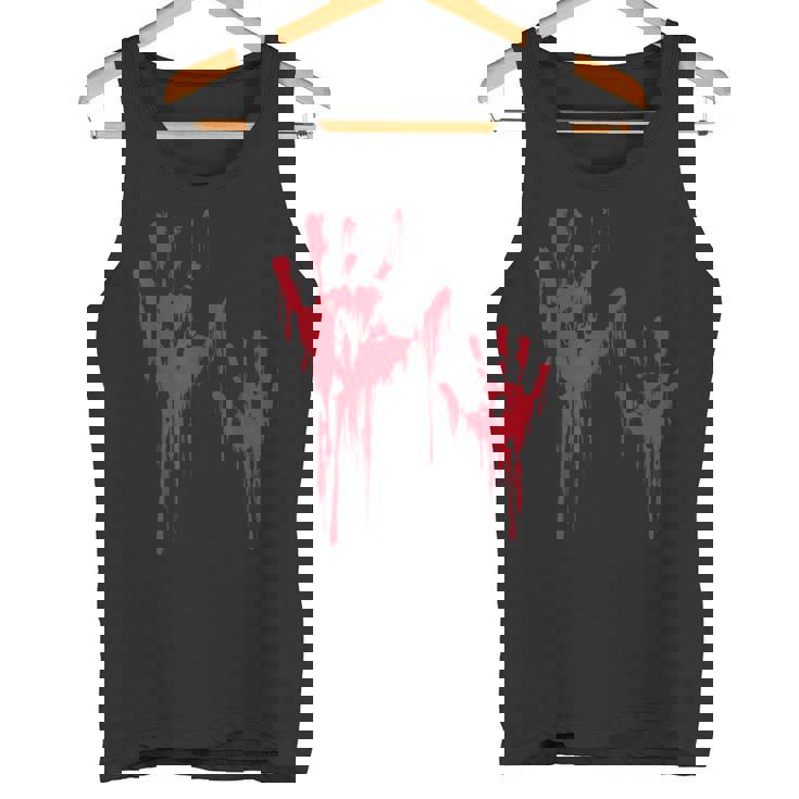 血のスプラッターハロウィーンのゾンビの犠牲者 タンクトップ