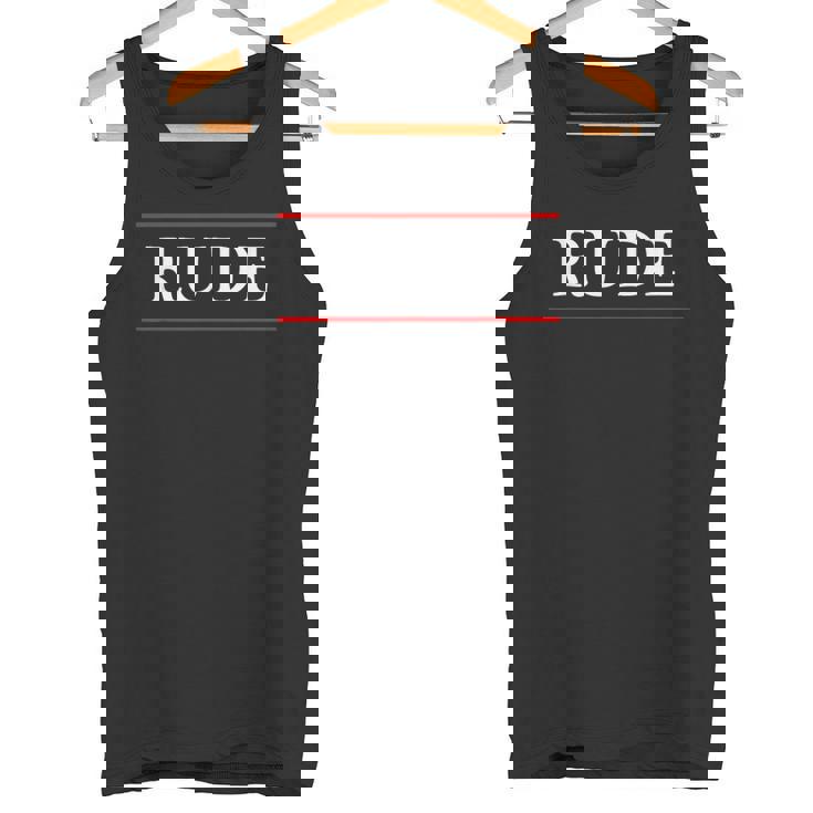 言葉 Rude On It タンクトップ