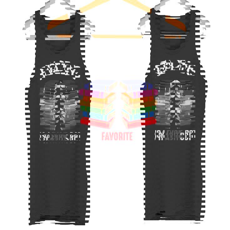 読書は私の好きなスポーツです 本好き 趣味 文学 タンクトップ