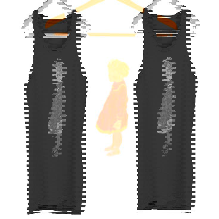 赤のブロンドの髪を持つ少女 エゴン・シーレ作 1916 タンクトップ