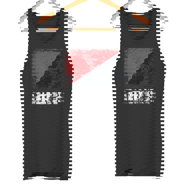 赤黒アナーキーフラッグtシャツ タンクトップ