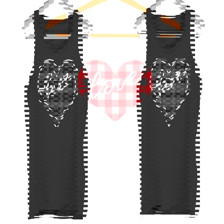 赤黒チェックハート「Love」 タンクトップ