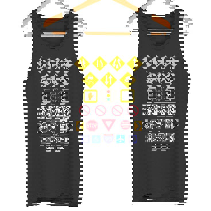 道路標識、警告標識 タンクトップ