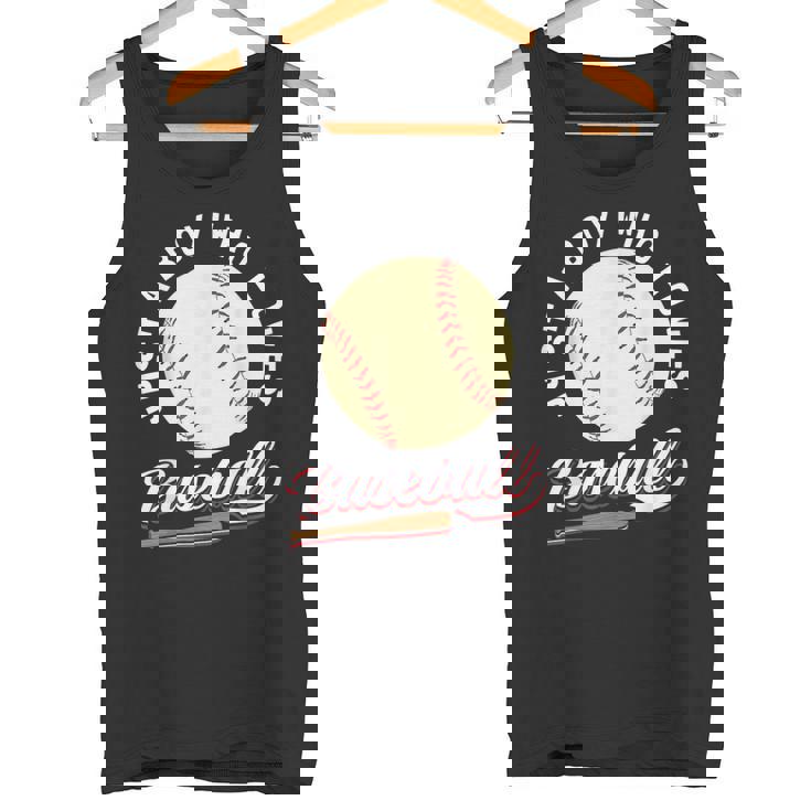 野球選手が大好きな少年 男の子向けギフト タンクトップ