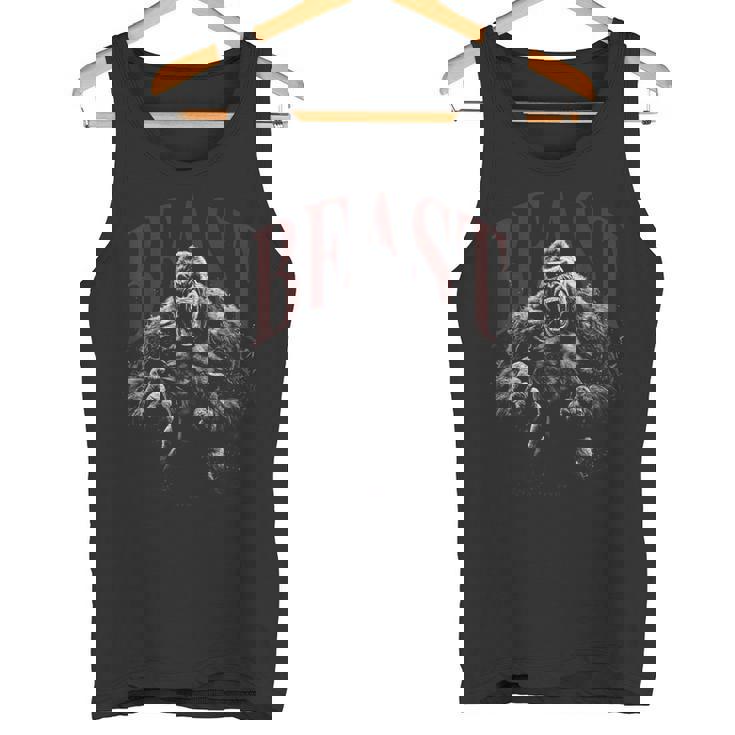 野生の落書きゴリラ王動物猿猿ゴリラ タンクトップ