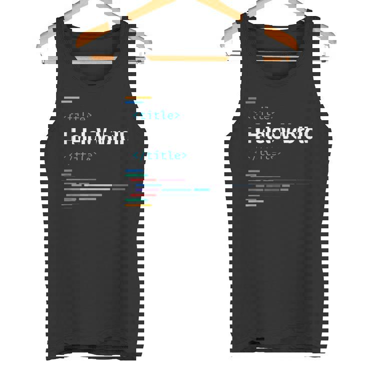 開発者 Hello World タンクトップ