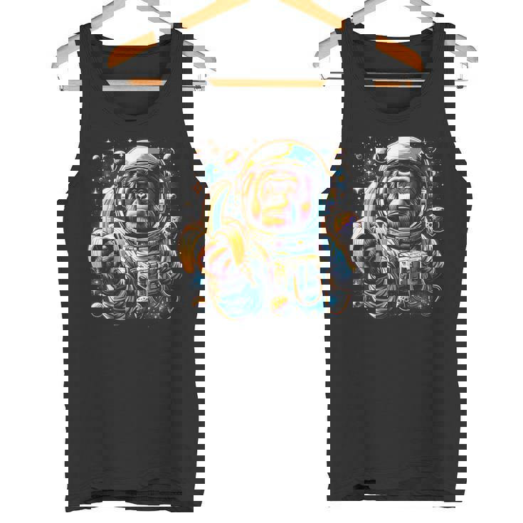 面白い サイケデリック 猿 宇宙飛行士 グラフィック メンズ タンクトップ