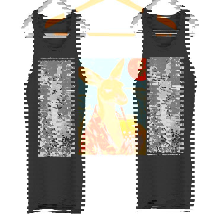 面白い バブル ボバ ティー かわいい 日本人 かわいい アニメ カンガルー。 タンクトップ