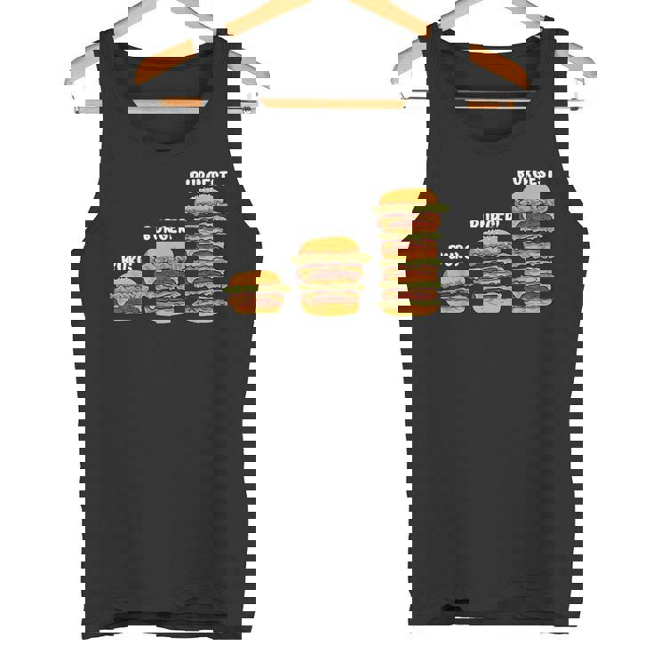 面白い バーグ バーガー バージェスト バーガー ハンバーガー チーズバーガー タンクトップ