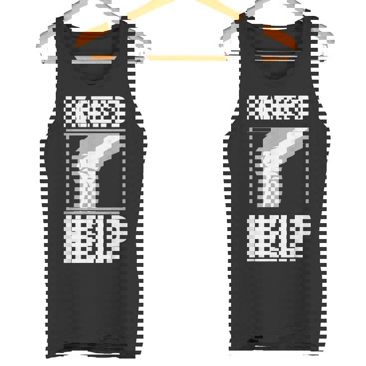 面白いacl膝手術 I Kneed Help 膝半月板ギフト タンクトップ