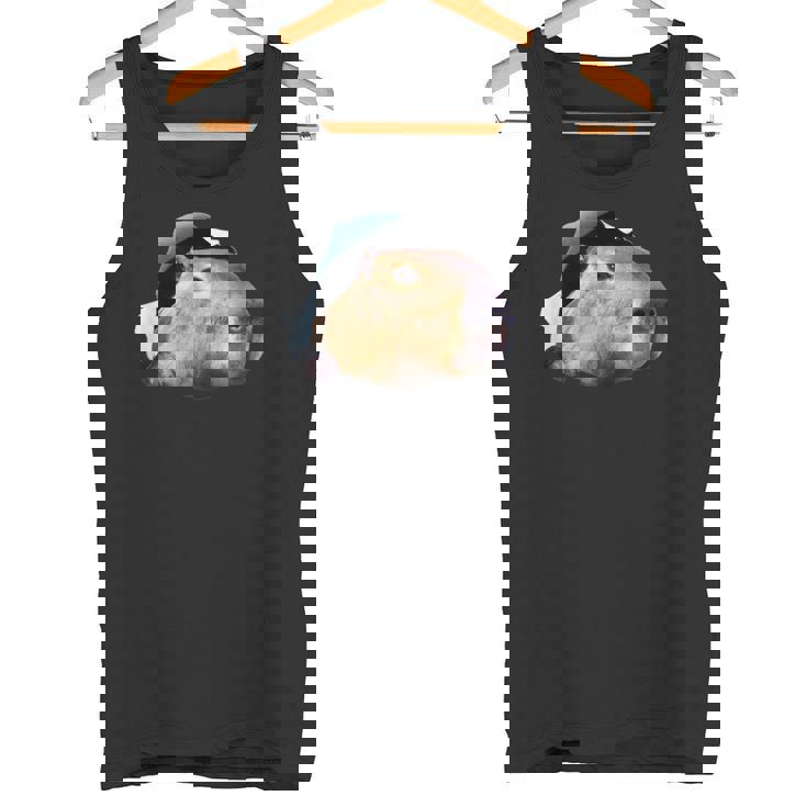 面白いtシャツ カピバラ メンズ げっ歯類 グッズ かわいい おもしろ 面白い 服 ネタ 動物 タンクトップ