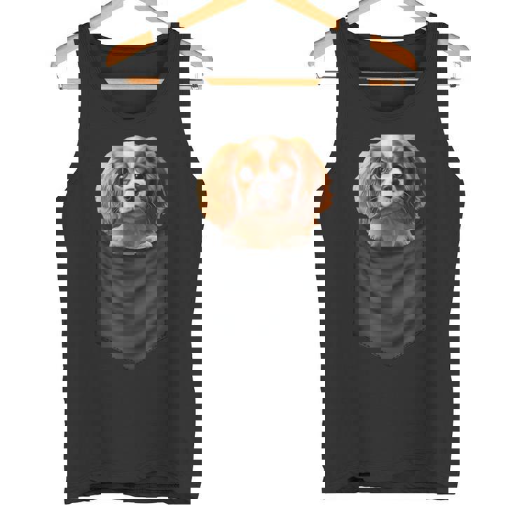 面白いtシャツ キャバリア ポケット イヌ わんこ メンズ 犬好き グッズ おもしろ 面白い 服 ネタ タンクトップ