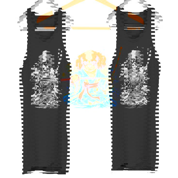 面白いtシャツ キャバリア 浮世絵 イヌ わんこ メンズ 犬好き グッズ おもしろ 面白い 服 ネタ わんこ タンクトップ