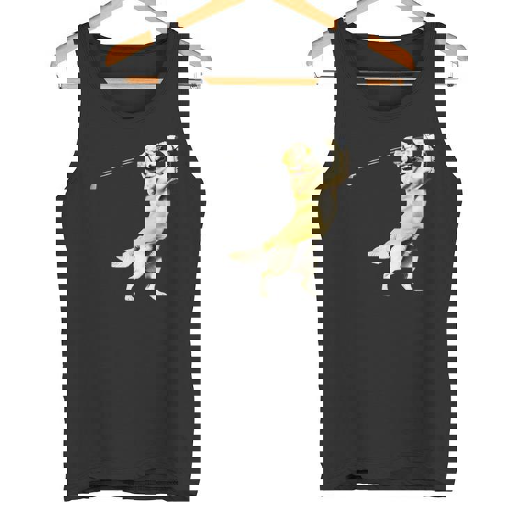 面白いtシャツ ゴールデンレトリバー ゴルフ イヌ メンズ グッズ かわいい おもしろ 面白い 服 ネタ タンクトップ