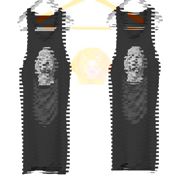 面白いtシャツ ゴールデンレトリバー 胸 ポケット イヌ メンズ 犬 グッズ おもしろ 面白い 服 ネタ タンクトップ