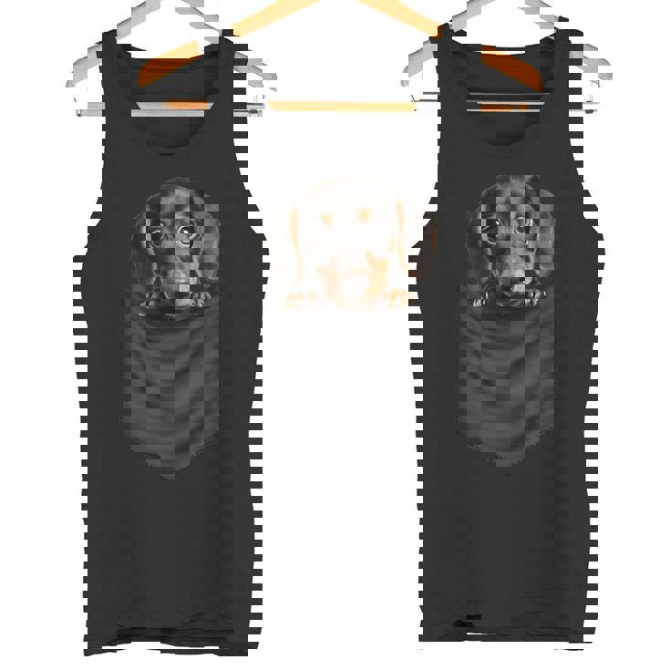 面白いtシャツ ダックスフンド ポケット イヌ わんこ メンズ 犬好き グッズ おもしろ 面白い 服 ネタ タンクトップ