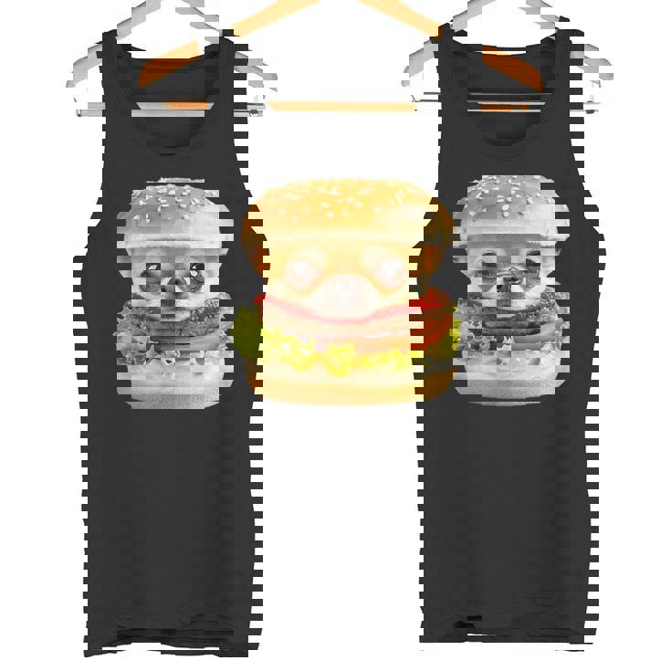 面白いtシャツ チワワ 犬 イヌ ハンバーガー メンズ 犬好き グッズ かわいい おもしろ 面白い 服 ネタ タンクトップ