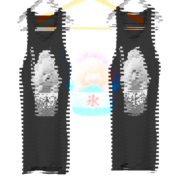 面白いtシャツ トイプードル かき氷 イヌ わんこ メンズ 犬好き グッズ おもしろ 面白い 服 ネタ 夏 タンクトップ