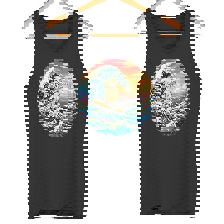 面白いtシャツ トイプードル イヌ メンズ 犬好き グッズ かわいい おもしろ 面白い 服 ネタ サーフィン タンクトップ