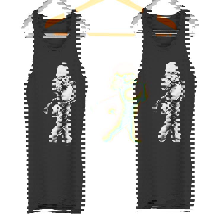 面白いtシャツ トイプードル ゴルフ イヌ メンズ 犬好き グッズ かわいい おもしろ 面白い 服 ネタ タンクトップ