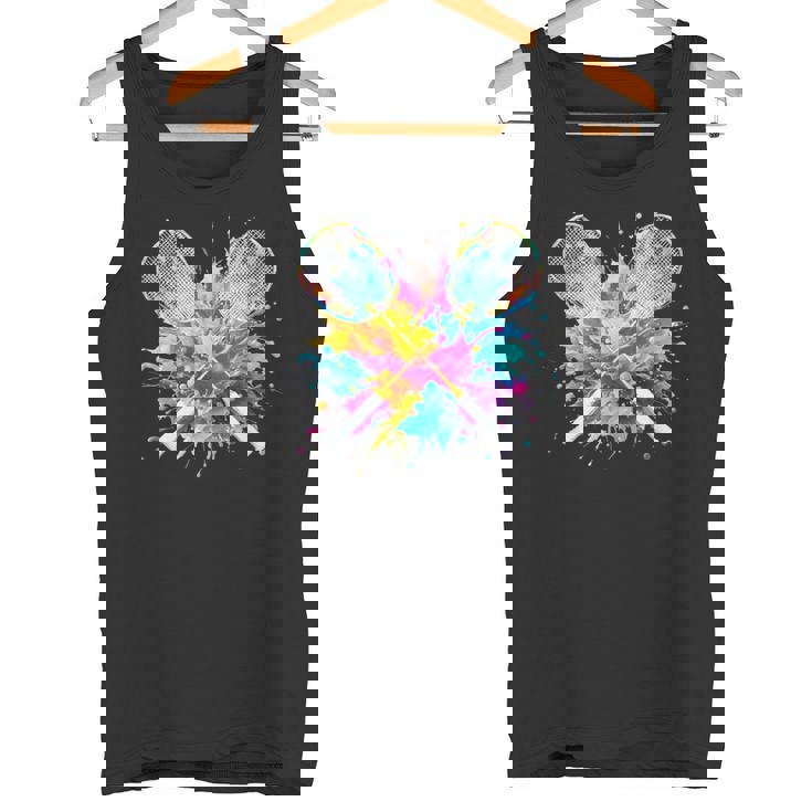 面白いtシャツ バドミントン おもしろ カラフル 服 ネタ メンズ テニス部 おもしろグッズ 大人 子供 タンクトップ