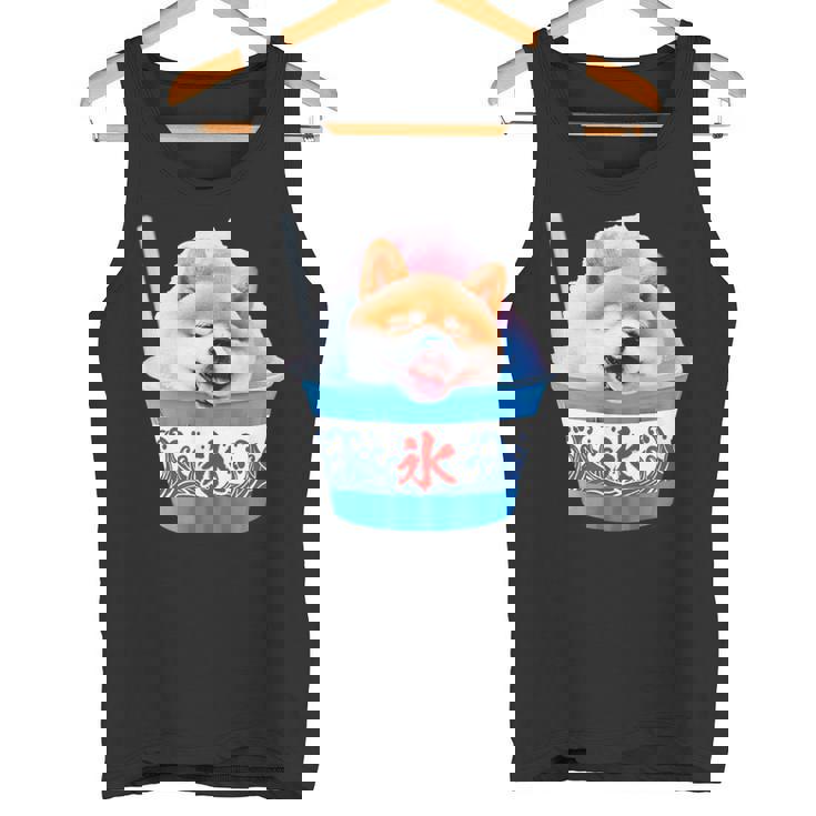 面白いtシャツ 柴犬 かき氷 イヌ わんこ メンズ 犬好き グッズ かわいい おもしろ 面白い 服 ネタ 夏 タンクトップ