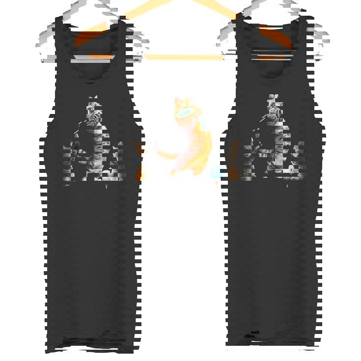 面白いtシャツ 猫 ネコ ゴルフ にゃんこ メンズ 猫好き グッズ かわいい おもしろ 面白い 服 ネタ タンクトップ