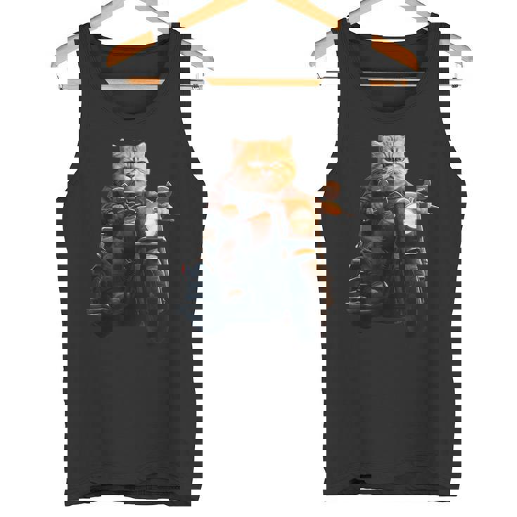 面白いtシャツ 猫 ネコ メンズ バイク 猫好き グッズ おもしろ 面白い 服 ネタ にゃんこ 猫の下僕 タンクトップ