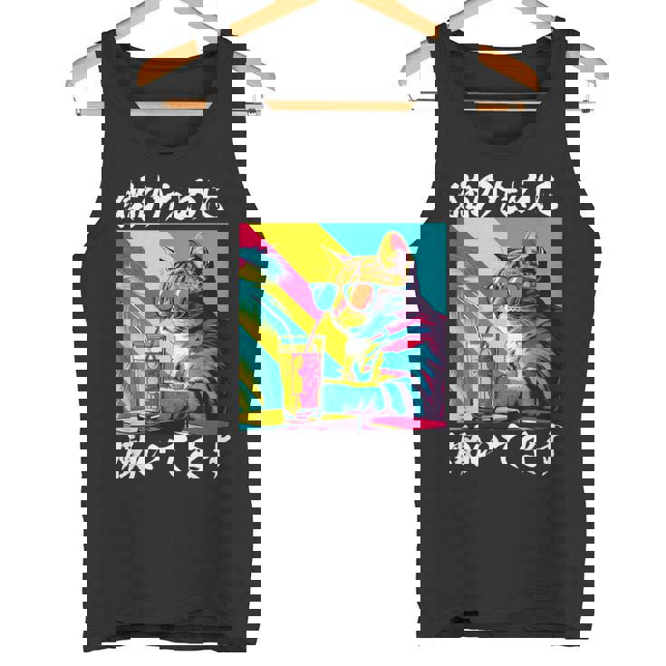 面白いtシャツ 猫 ネコ メンズ 猫好き グッズ おもしろ 面白い 服 ネタ にゃんこ 猫の下僕 タンクトップ