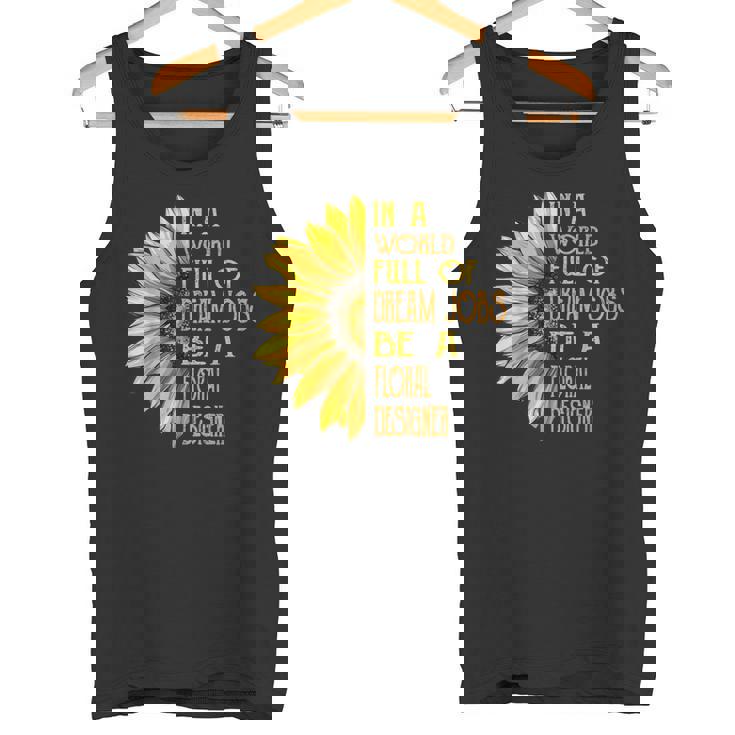 面白いひまわり柄シャツ 花柄デザイナーシャツ タンクトップ