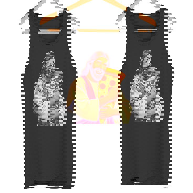 面白いイエスピザ愛好家クリスチャンユーモアtシャツ ピザジョーク タンクトップ