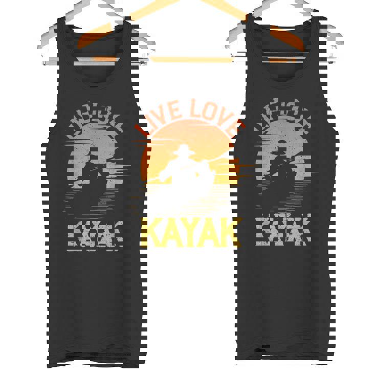 面白いカヤック愛好家 カヤックライブ ラブカヤック タンクトップ