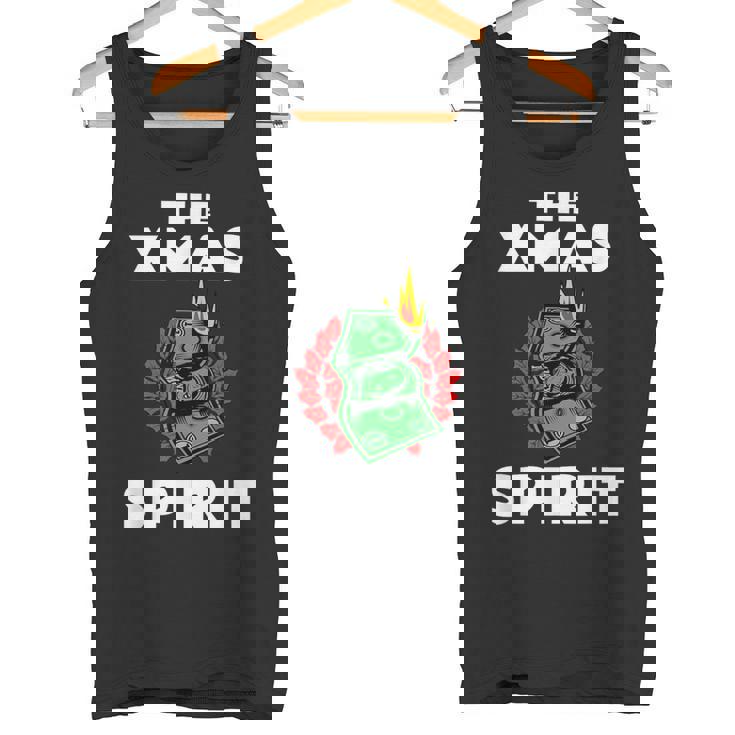 面白いクリスマス「The Xmaspirit」グラフィック タンクトップ