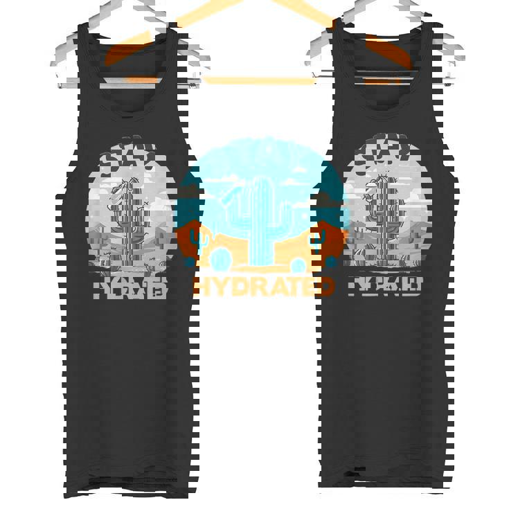 面白いサボテンの水やり-水分補給 タンクトップ