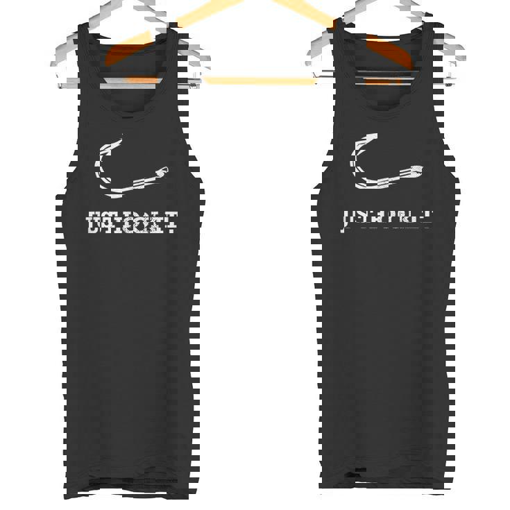 面白いジャストフックイット釣りしゃれ魚ギフトレイクボートアドベンチャー タンクトップ