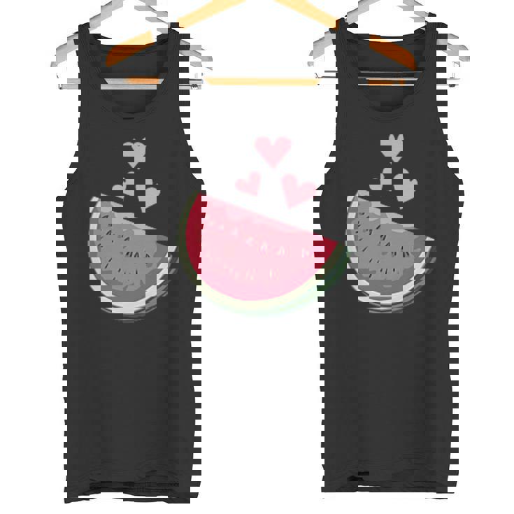 面白いスイカ ハワイアンビーチバケーション ラブスイカ タンクトップ