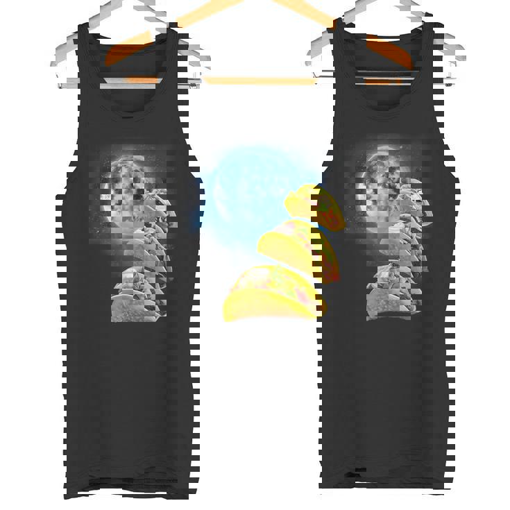 面白いタコスシャツ – タコス好きのタコスハウリングアットザムーン タンクトップ