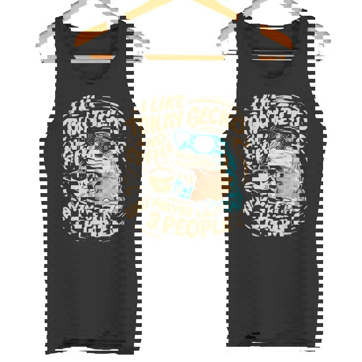 面白いトッケイヤモリの飼い主が爬虫類のトカゲを言う タンクトップ