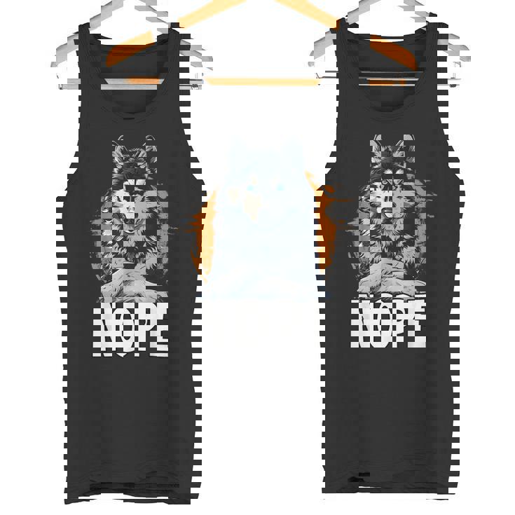 面白いハスキー T、犬の飼い主のための面白い犬の散歩服 タンクトップ