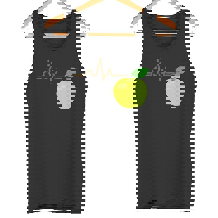 面白いハートビートekgアップルフルーツフルーツアップルギフト タンクトップ