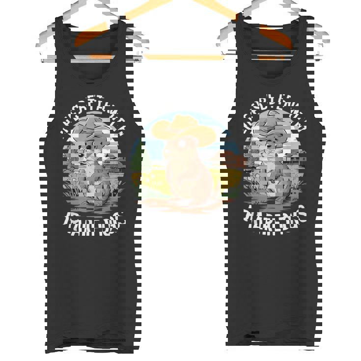 面白いプレーリードッグコスチュームtシャツ タンクトップ