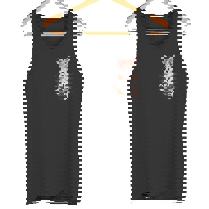 面白いペンブローク ウェルシュコーギー あなたのポケットにコーギー愛好家向け タンクトップ