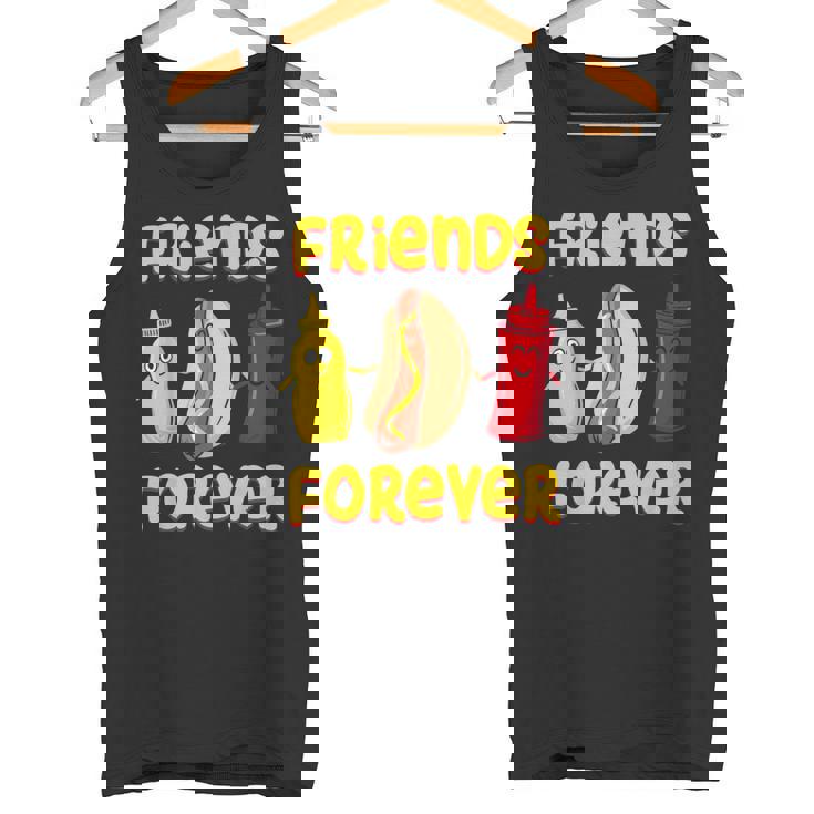 面白いホットドッグソーセージ ケチャップ&マスタード I ホットドッグ タンクトップ