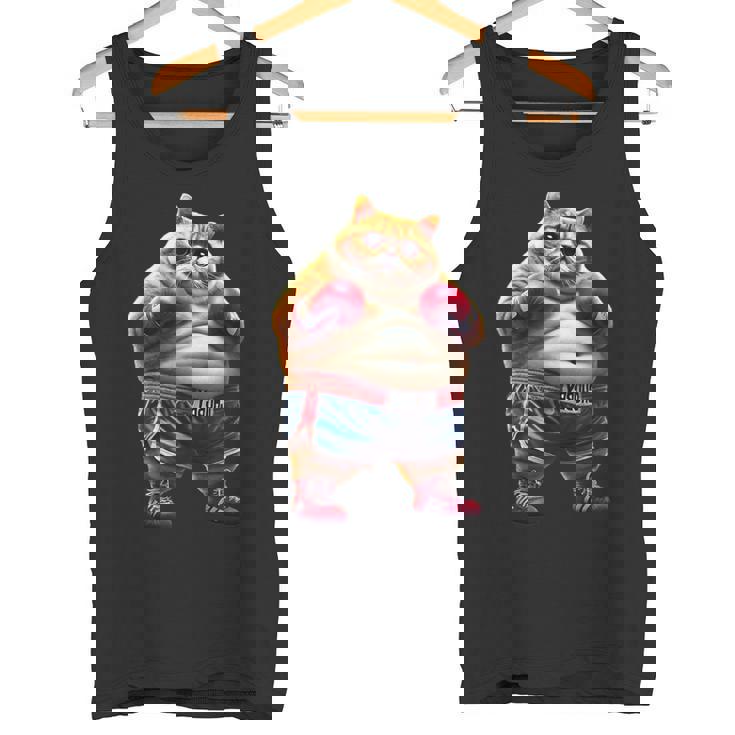面白いボクシング ジム ワークアウト 猫 ボクシング グローブ アニメ ミーム タンクトップ