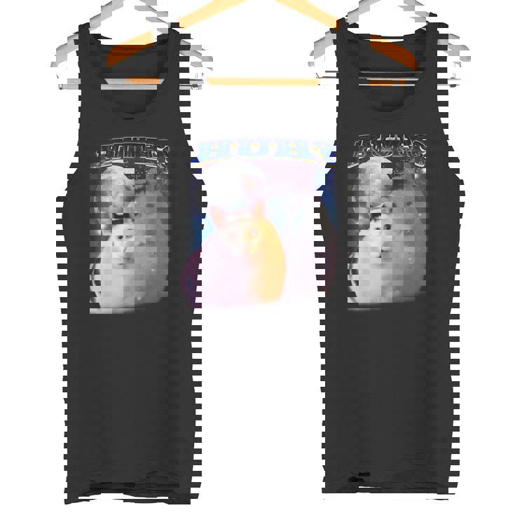 面白いミームハァキャット タンクトップ